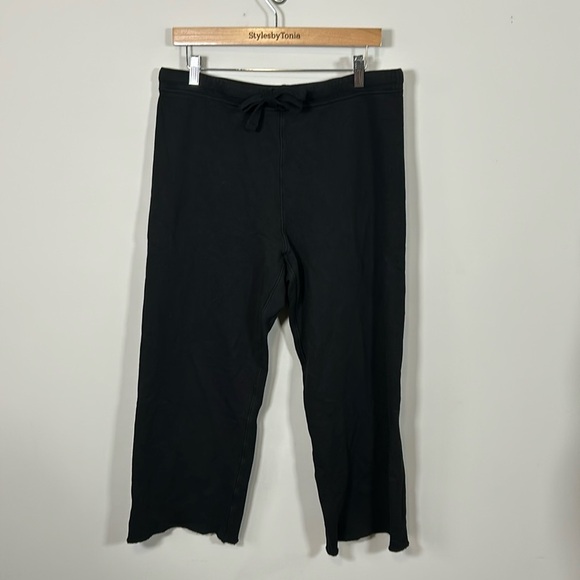 FRANK and EILEEN Catherine Sweatpant Favorite Pant Black Triple Fleece Sz L NEW - Picture 4 of 15